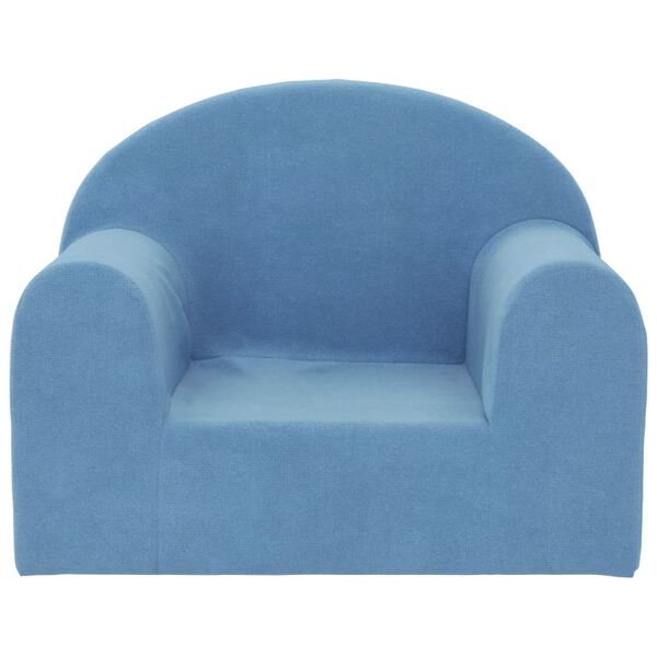 vidaXL Kindersofa Blau Weich Pl&uuml;sch