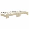 vidaXL Tagesbett Ausziehbar mit Schubladen Creme 90x200 cm Stoff