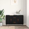 vidaXL Sideboard Schwarz Eichen-Optik 100 x 36 x 60 cm Holzwerkstoff