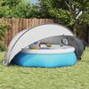 vidaXL Pool-Dome Grau und Orange 336 x 322 x 160 cm