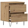 vidaXL Nachttisch Eiche handwerklich 40 x 35 x 50 cm Holzwerkstoff
