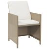vidaXL 9-tlg. Garten-Essgruppe mit Kissen Poly Rattan Beige