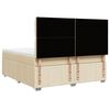 vidaXL Boxspringbett mit Matratze Creme 180x200 cm Stoff