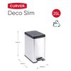 Curver Tretm&uuml;lleimer Deco Schmal 25L Silbern
