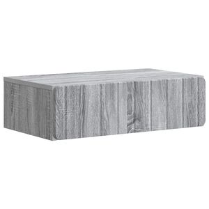 vidaXL Wandmontierter Beistelltisch Graues Sonoma 59 x 34,5 x 17 cm