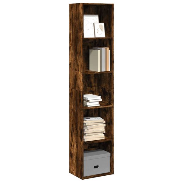 vidaXL Bücherregal Räuchereiche 40x30x189 cm Holzwerkstoff