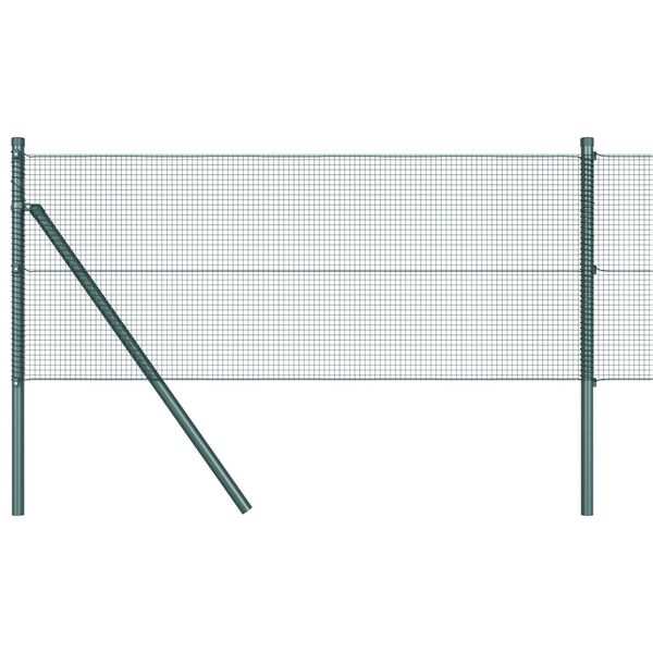 vidaXL Zaunpfosten Gr&uuml;n 10 x 0,8 m (12 x 12 mm Maschendraht)