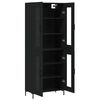 vidaXL Highboard Schwarz 69,5x34x180 cm Holzwerkstoff