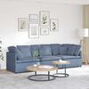 vidaXL Modulares Sofa mit Kissen Cordstoff Blau