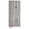 vidaXL Highboard Grau Sonoma 69,5x34x180 cm Holzwerkstoff