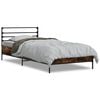 vidaXL Bettgestell R&auml;uchereiche 90x190 cm Holzwerkstoff und Metall