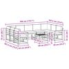 vidaXL Outdoor-Sofagarnitur 10 pcs Natur Massivholz Akazie