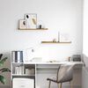 vidaXL Wandregal mit Regal 2 pcs Beige 80 x 9 x 3 cm Holzwerkstoff