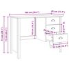 vidaXL Schreibtisch mit Schubladen Hill Honigbraun 100 x 45 x 74 cm