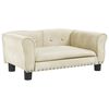 vidaXL Hundebett Creme 70x45x30 cm Samt
