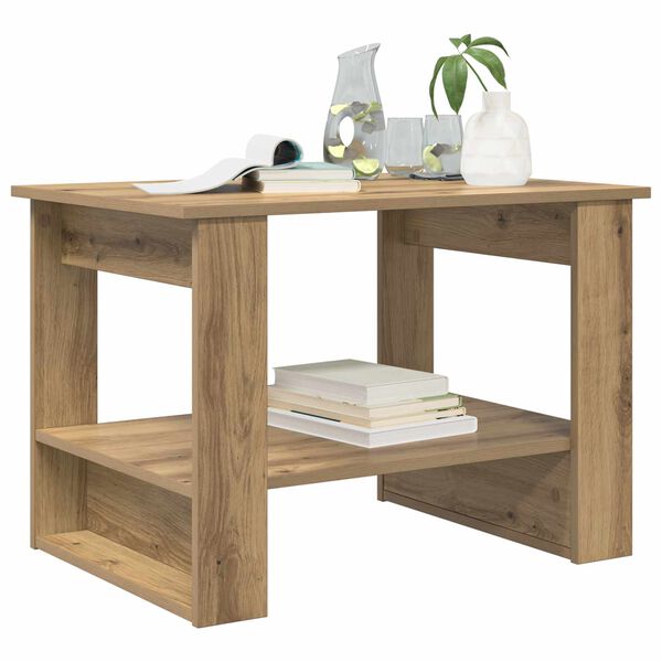vidaXL Couchtisch Artisan-Eiche 72 x 50 x 50 cm Holzwerkstoff