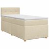 vidaXL Boxspringbett mit Matratze mit Kopfteil Creme 80 x 200 cm Stoff
