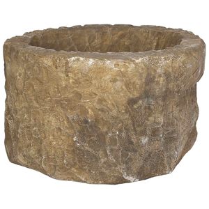 vidaXL Garten-Pflanzgef&auml;&szlig; Gealterter Stein &Oslash; 35 x 20 cm Kalkstein
