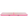 vidaXL Aufblasbare Gymnastikmatte mit Pumpe 500x100x10 cm PVC Rosa