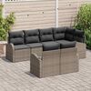 vidaXL Gartensofa-set Grau Poly-Rattan