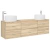 vidaXL Badezimmerm&ouml;bel-Set 3 stk. Sonoma-Eiche 49,5 x 44,5 x 66 cm