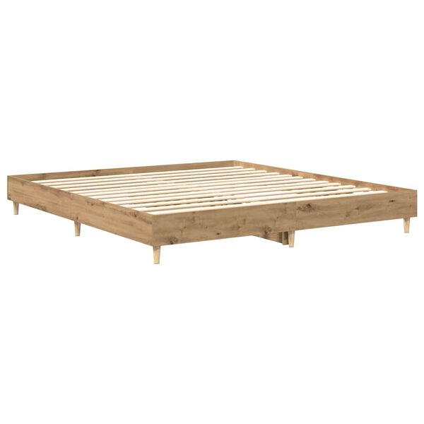 vidaXL Bettgestell ohne Matratze Artisan-Eiche 180x200cm Holzwerkstoff