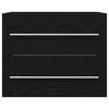 vidaXL Waschbeckenunterschrank Schwarz Eichen-Optik 60x38,5x48 cm