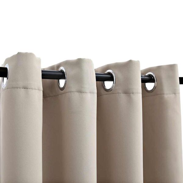 vidaXL Verdunkelungsvorhänge mit Metallösen 2 Stk. Beige 140x245 cm