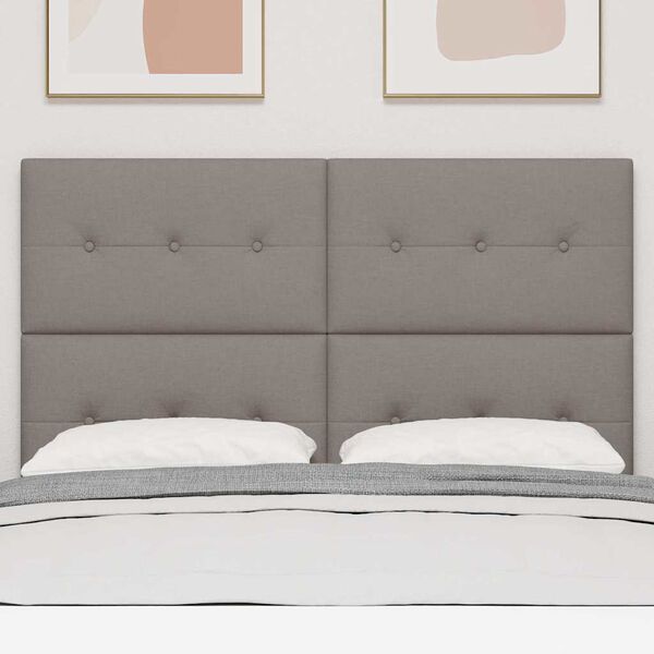 vidaXL Kopfteil mit Kopfteil Taupe 144 cm Kunstleder