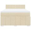 vidaXL Boxspringbett mit Matratze Creme 140x200 cm Stoff