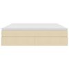 vidaXL Aufbewahrungsbett mit Matratze Creme 160 x 200 cm Polyester