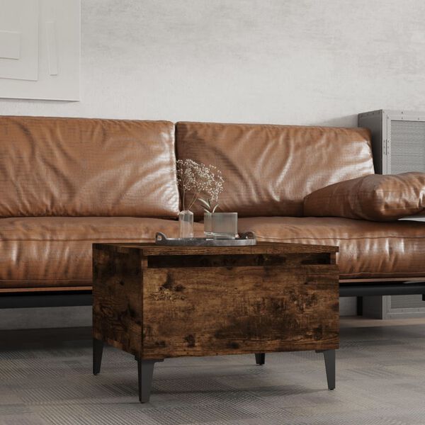 vidaXL Beistelltisch Räuchereiche 50x46x35 cm Holzwerkstoff