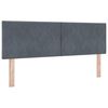 vidaXL Boxspringbett mit Matratze Dunkelgrau 140 x 190 cm Samt