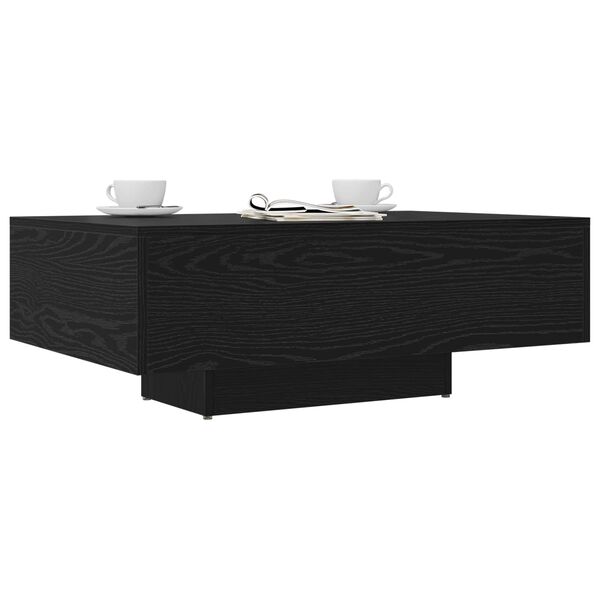 vidaXL Couchtisch Schwarz Eichen-Optik 85 x 55 x 31 cm