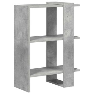vidaXL B&uuml;cherregal 2 Ebenen 52 x 25 x 71,5 cm Holzwerkstoff Betongrau