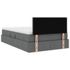 vidaXL Bett mit Stauraum und LED mit LED Dunkelgrau 120 x 200 cm Stoff