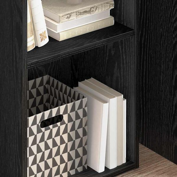 vidaXL B&uuml;cherregal Schwarz Eichen-Optik 40 x 30 x 77 cm Holzwerkstoff