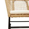 vidaXL 7-tlg. Garten-Essgruppe mit Kissen Braun Poly Rattan Glas