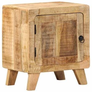 vidaXL Nachttisch 40x32x46 cm Raues Massivholz Mango