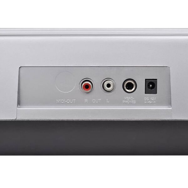 vidaXL Elektrisches Keyboard-Set mit 61 Tasten Silbern und Schwarz