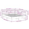 vidaXL Massivholzbett mit Regal ohne Matratze Wachsbraun 140x200 cm