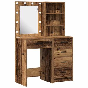 vidaXL Schminktisch 2 stk. Braun 50 x 41 x 135 cm Holzwerkstoff