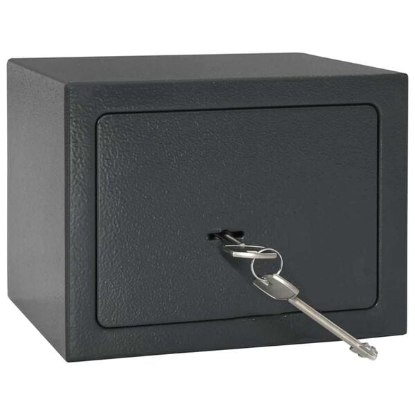 vidaXL Safe Box mit Schloss Dunkelgrau 23 x 17 x 17 cm Stahl