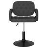 vidaXL Esszimmerstuhl Drehbar Dunkelgrau Stoff