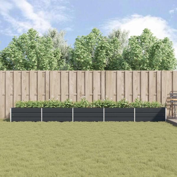 vidaXL Pflanzk&uuml;bel Anthrazit 195 x 100 x 45 cm Verzinkter Stahl