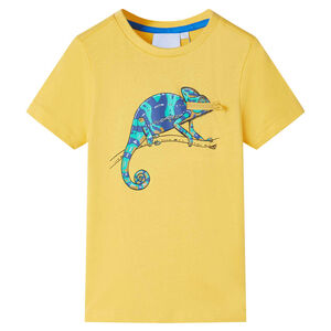 vidaXL Kinder-Kurzarmshirt Helles Ocker 104