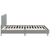 vidaXL Kinderbettgestell mit Kopfteil Hellgrau 90 x 200 cm Stoff