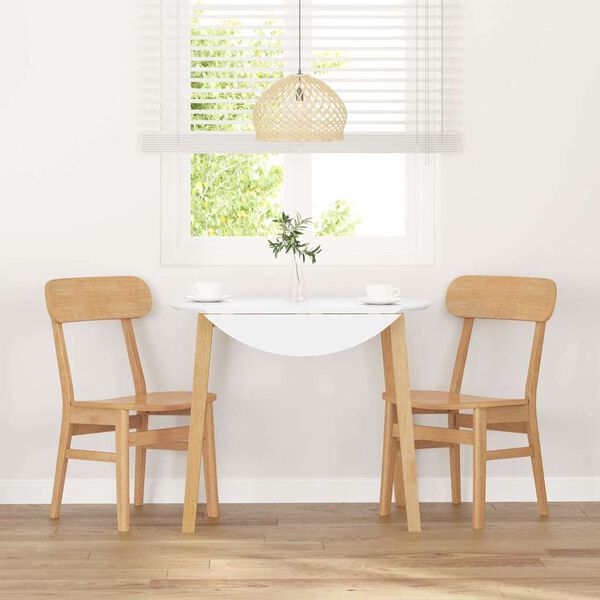 vidaXL Esszimmerst&uuml;hle 2 Stk. Massivholz Gummibaum