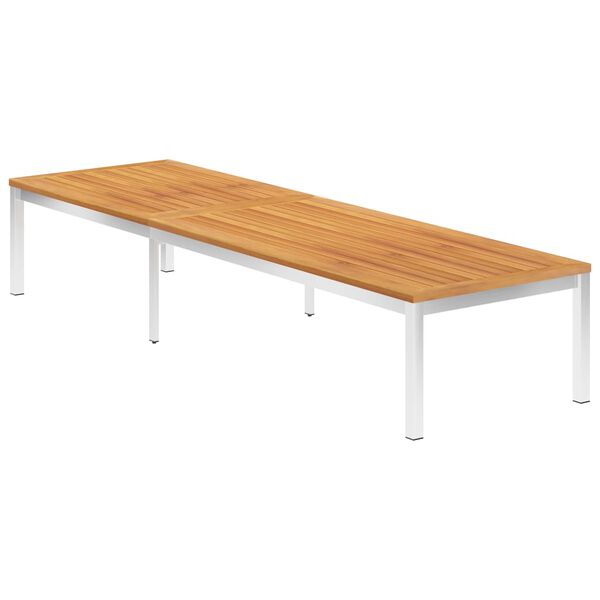 vidaXL Sonnenliege Massivholz Akazie und Edelstahl