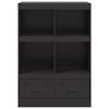 vidaXL Highboard Schwarz 67x39x95 cm Stahl
